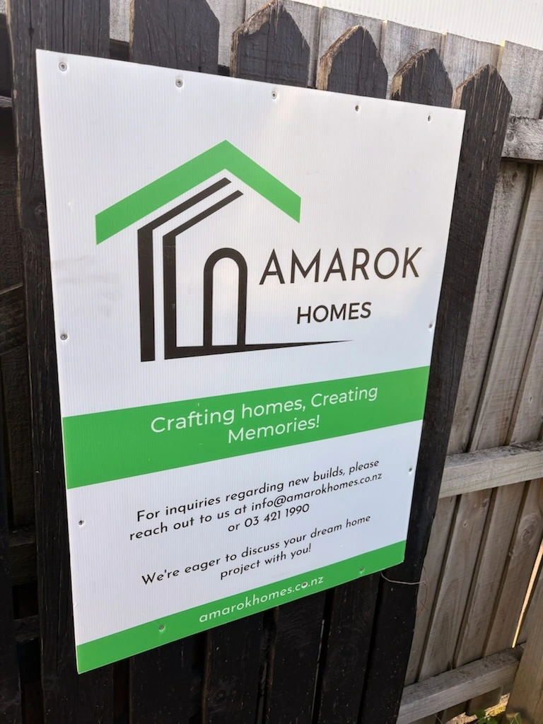 Amarok Homes Tall Sign